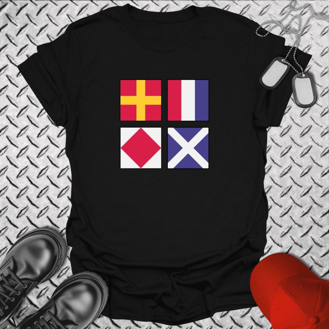 NavyHumor T-Shirt Black / S RTFM - Read The F*cking Manual Signal Flag
