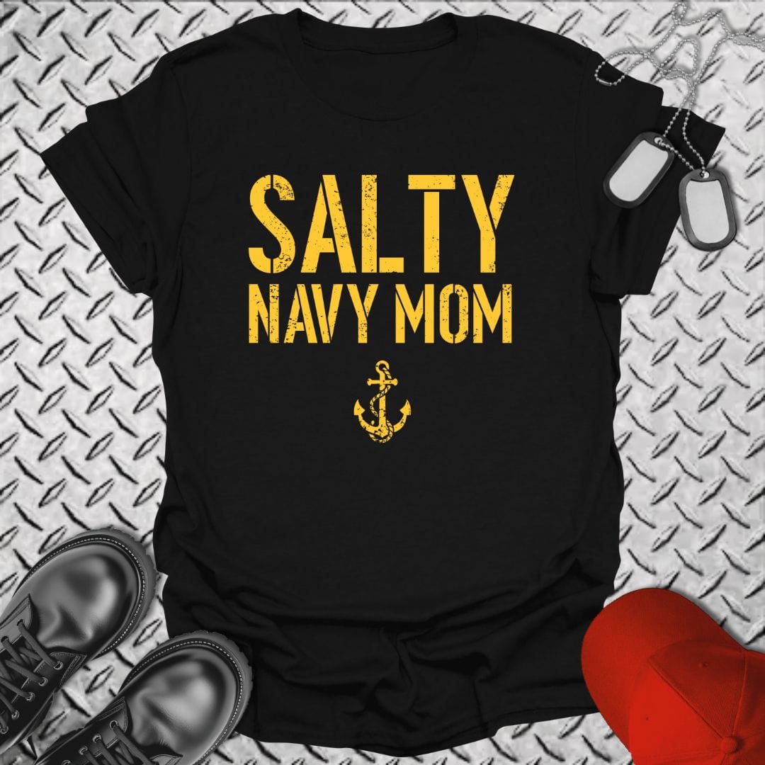 NavyHumor T-Shirt Black / S Salty Navy Mom T-shirt