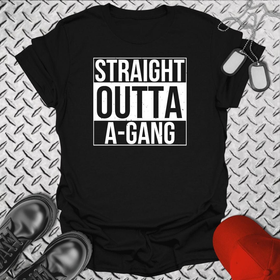 NavyHumor T-Shirt Black / S Straight Outta A-Gang T-shirt