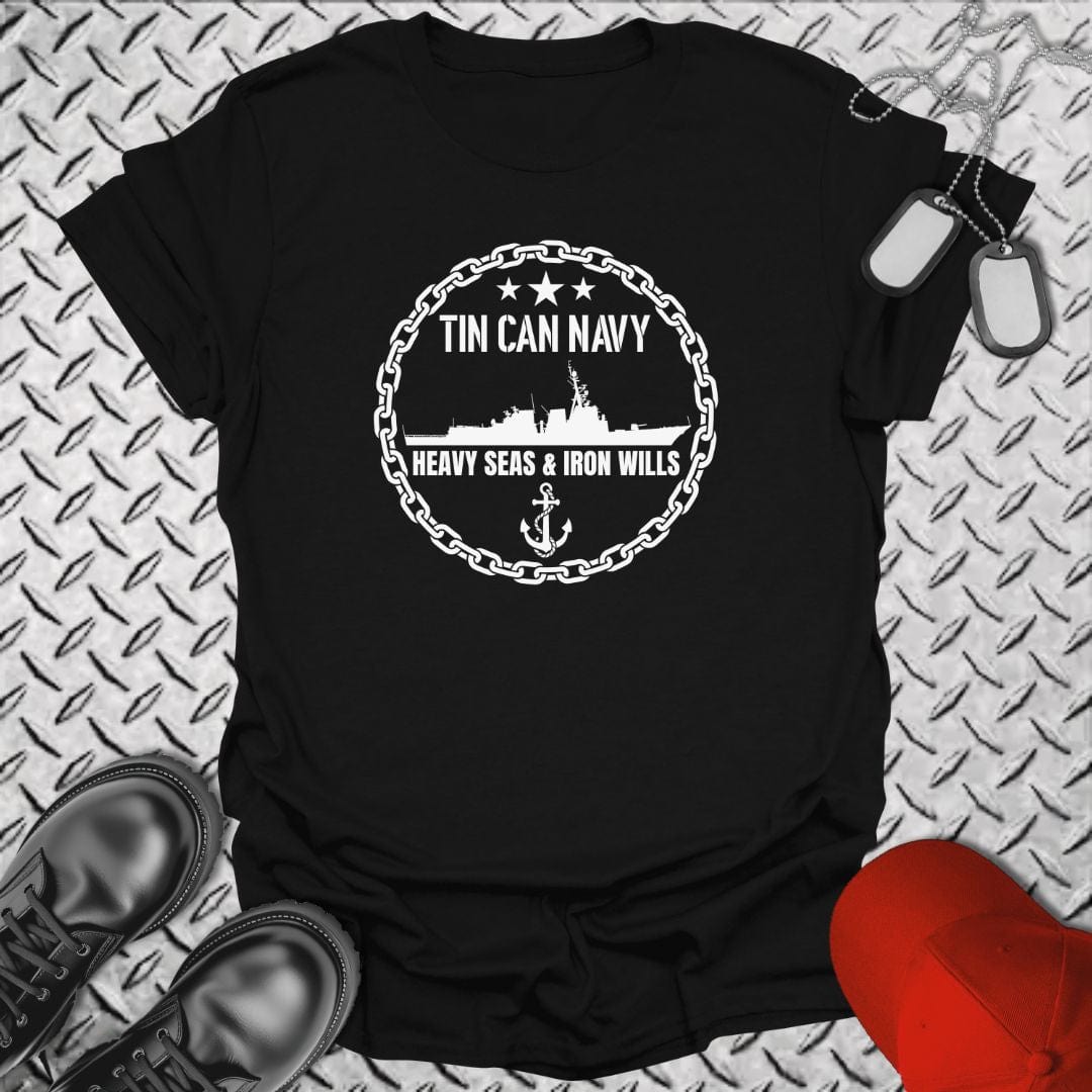 NavyHumor T-Shirt Black / S TIn Can Navy T-shirt