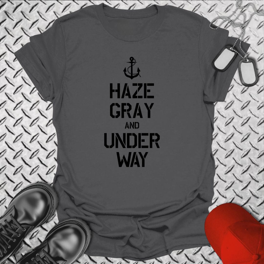 NavyHumor T-Shirt Charcoal / S Haze Gray and Under Way T-shirt