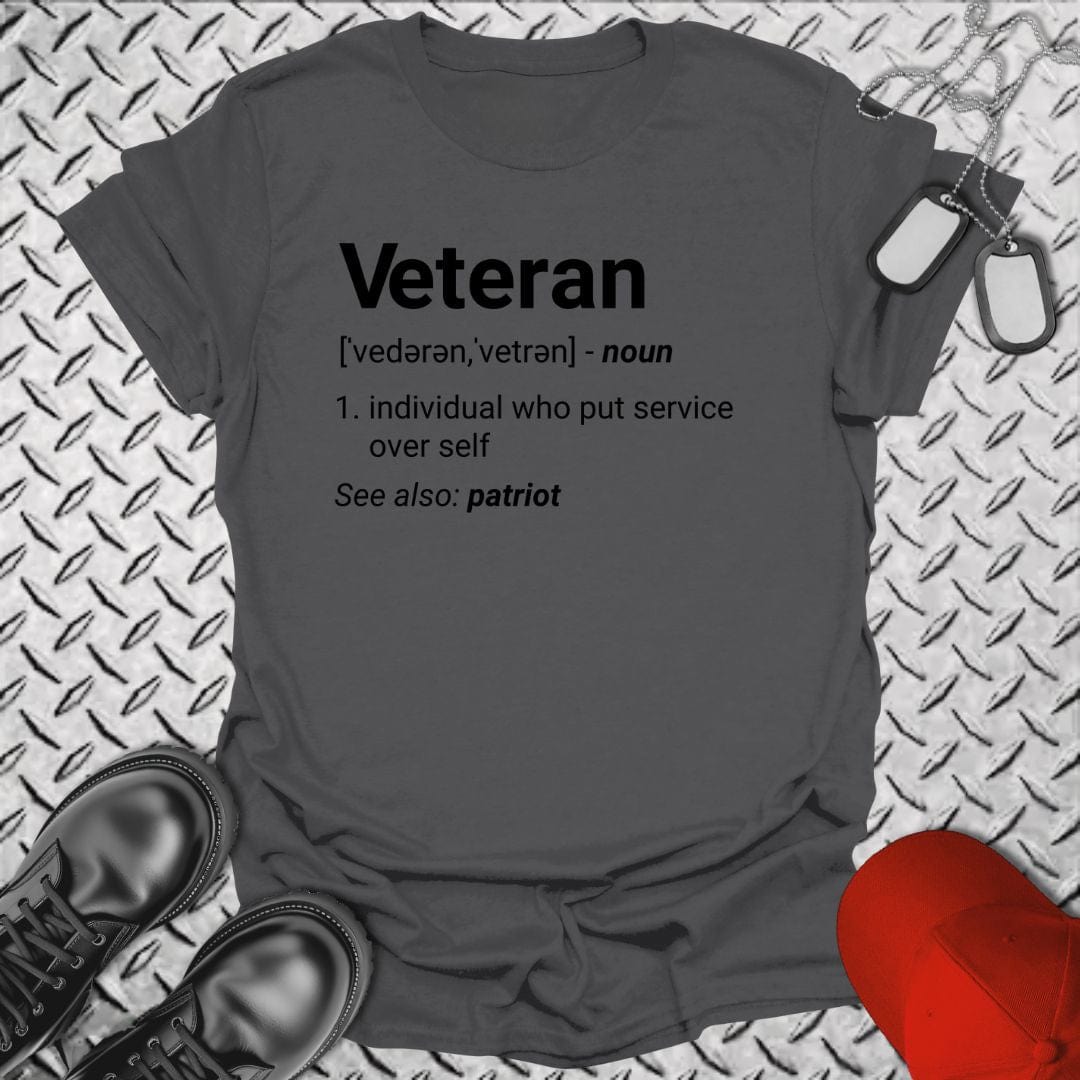 NavyHumor T-Shirt Charcoal / S Veteran Definition T-shirt