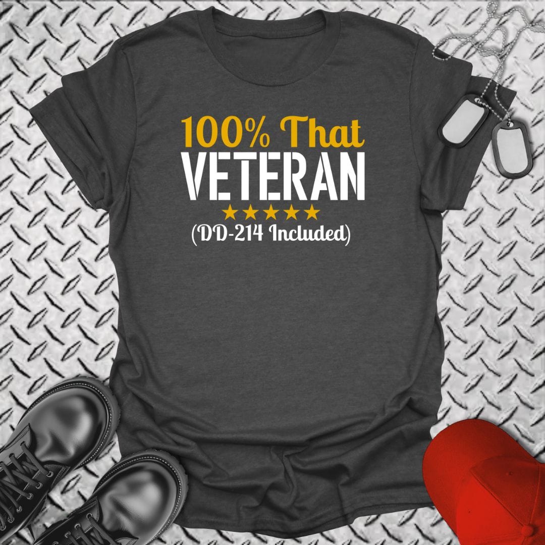 NavyHumor T-Shirt Dark Heather / S 100% That Veteran T-shirt