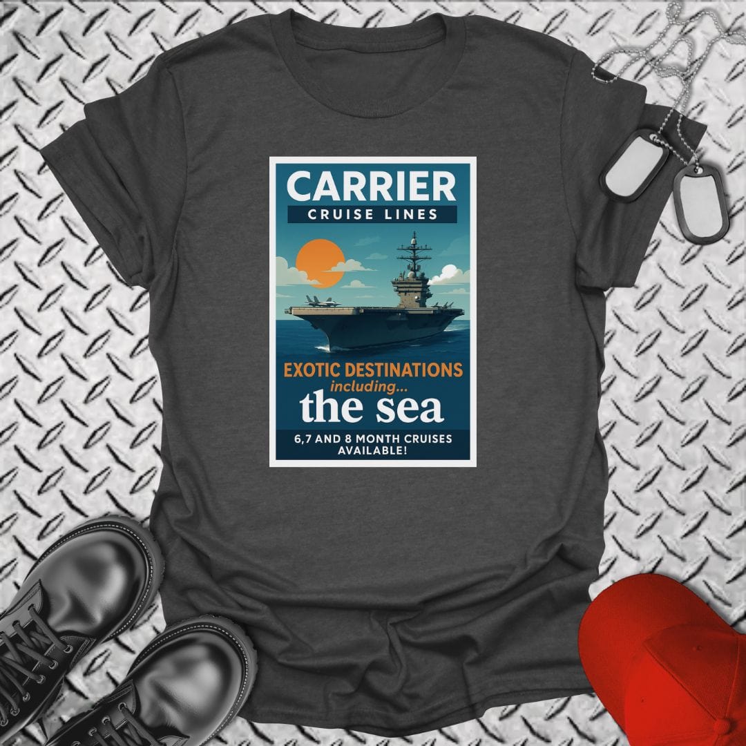 NavyHumor T-Shirt Dark Heather / S Carrier Cruise Lines T-shirt