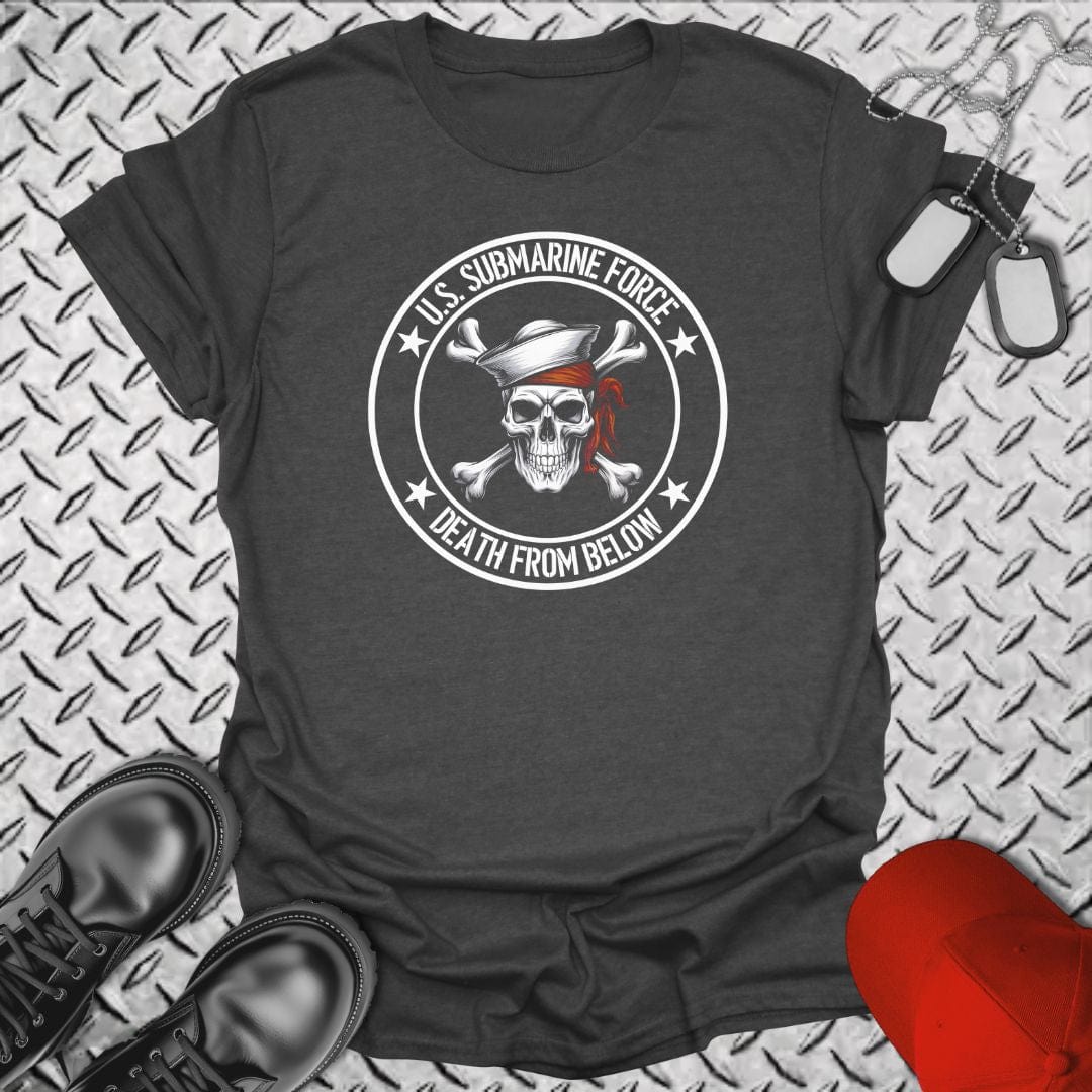 NavyHumor T-Shirt Dark Heather / S Death From Below T-shirt