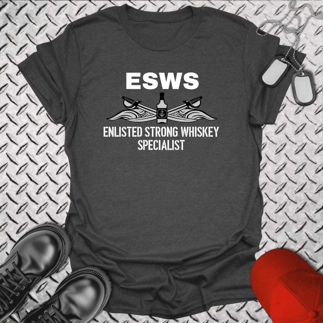 NavyHumor T-Shirt Dark Heather / S ESWS - Enlisted Strong Whiskey Specialist T-shirt