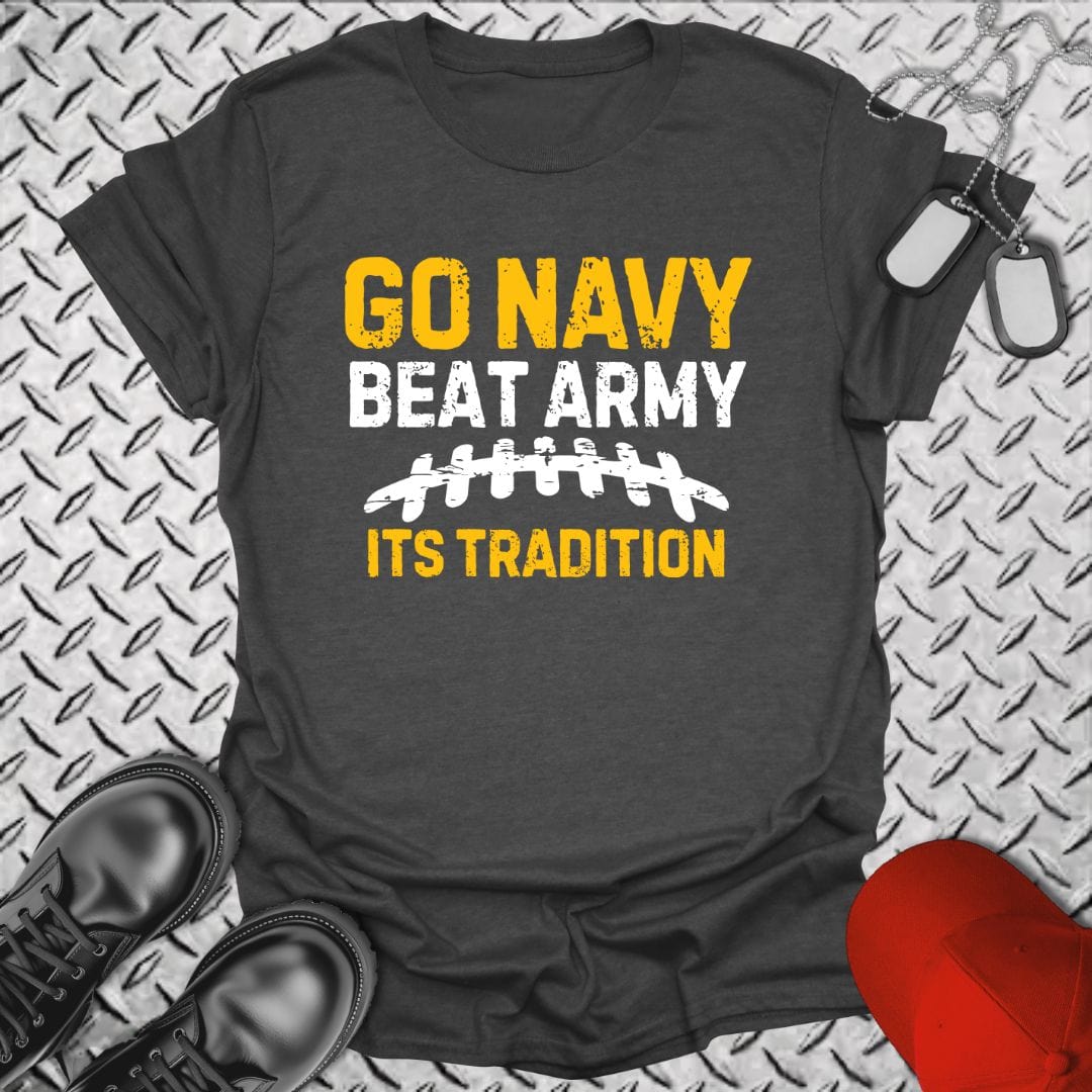 NavyHumor T-Shirt Dark Heather / S Go Navy - Distressed Tradition T-shirt