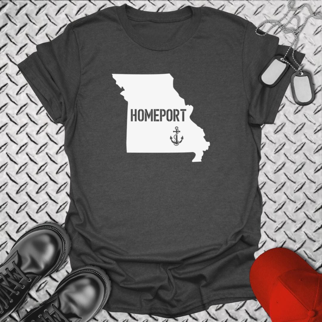 NavyHumor T-Shirt Dark Heather / S Homeport Missouri T-shirt