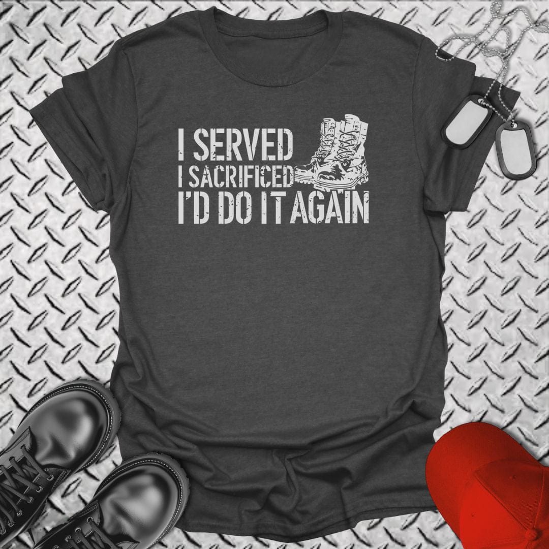 NavyHumor T-Shirt Dark Heather / S I'd Do It Again T-shirt