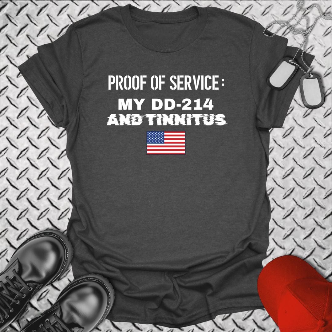 NavyHumor T-Shirt Dark Heather / S Proof of Service T-shirt