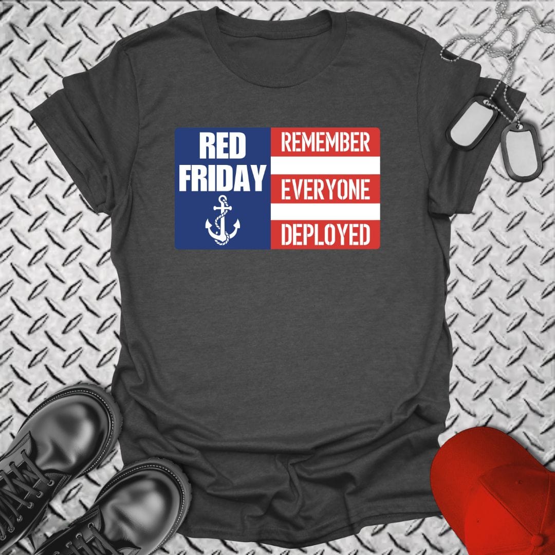 NavyHumor T-Shirt Dark Heather / S R.E.D. Friday Flag T-shirt