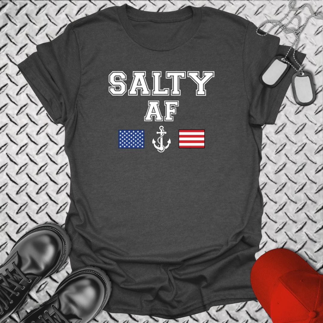 NavyHumor T-Shirt Dark Heather / S Salty As F... T-shirt