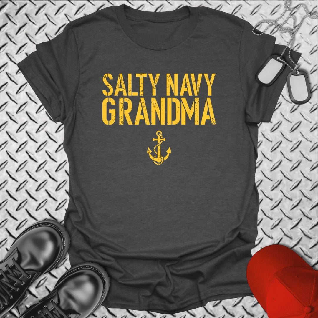 NavyHumor T-Shirt Dark Heather / S Salty Navy Grandma T-shirt