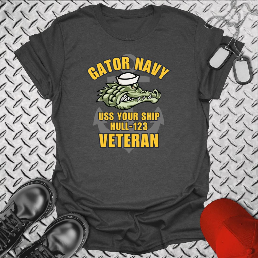NavyHumor T-Shirt Dark Heather / S "Your Command" Gator Navy T-shirt