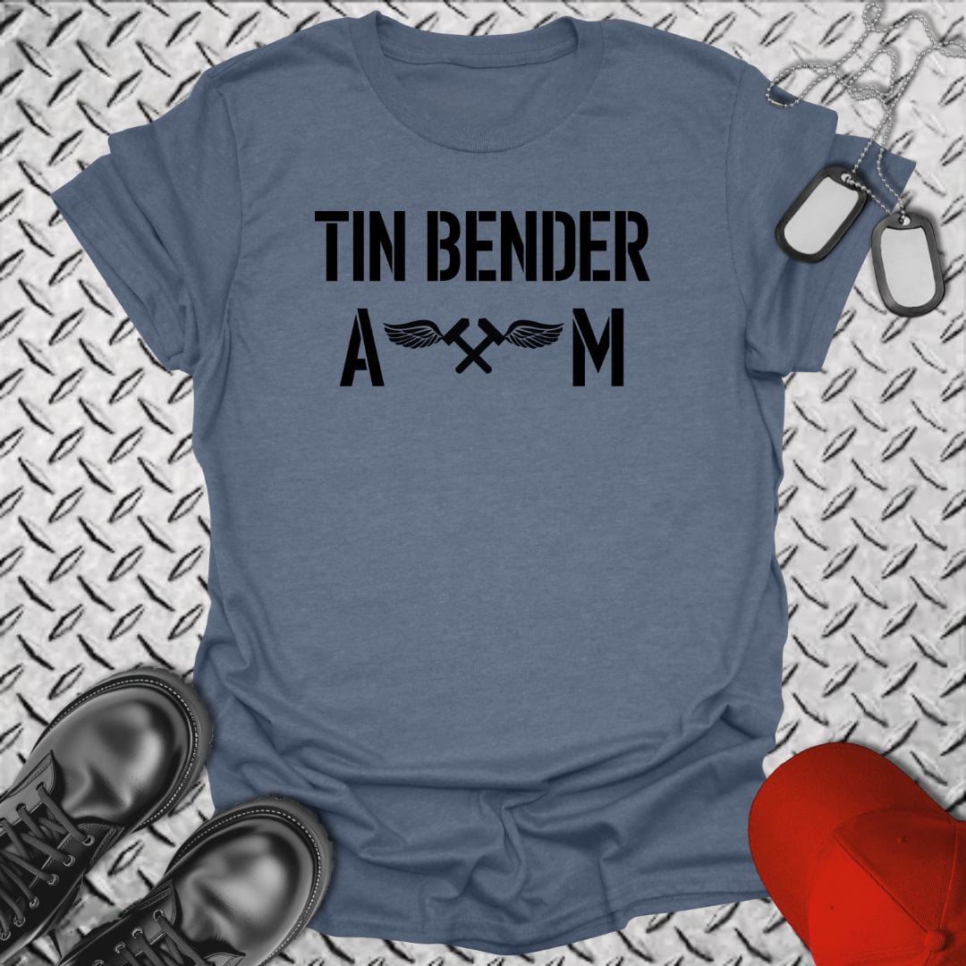 NavyHumor T-Shirt Heather Indigo / S AM - Tin Bender Insignia T-shirt
