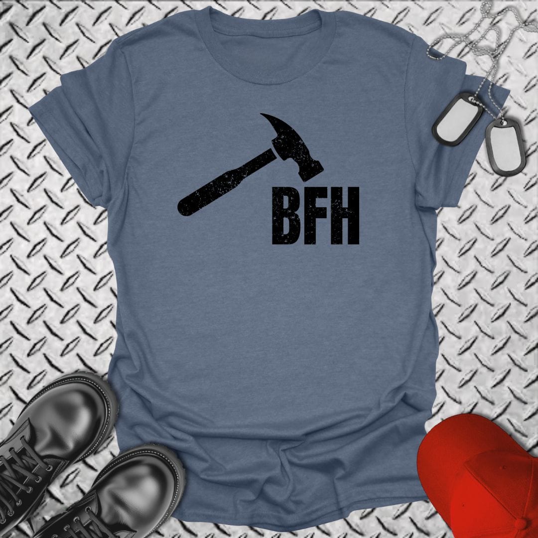 NavyHumor T-Shirt Heather Indigo / S Big F'ing Hammer T-shirt