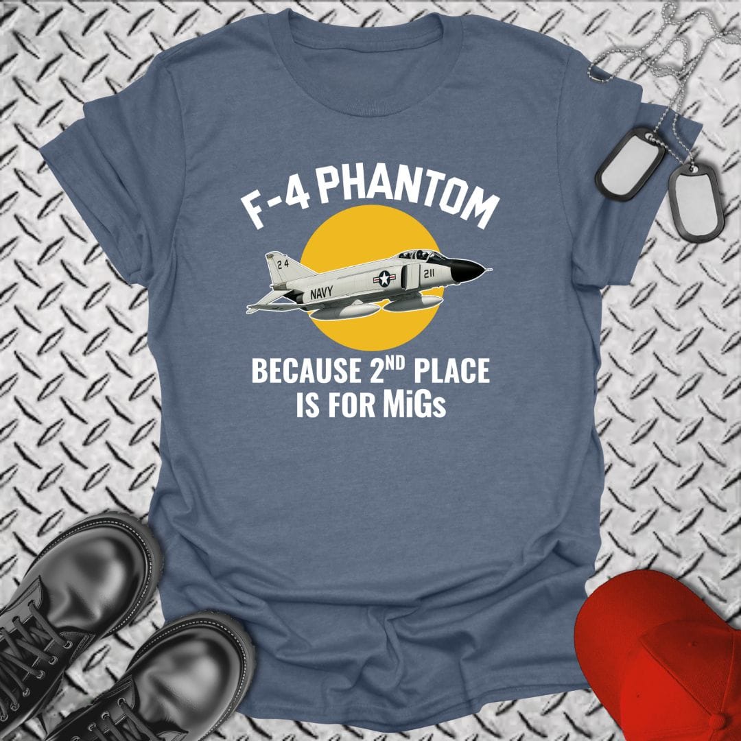 NavyHumor T-Shirt Heather Indigo / S F-4 Phantom T-shirt