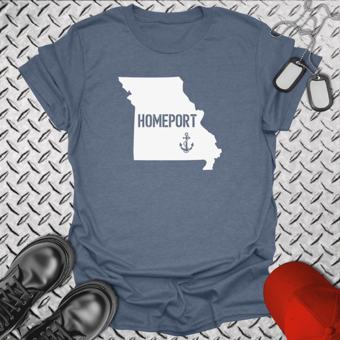 NavyHumor T-Shirt Heather Indigo / S Homeport Missouri T-shirt
