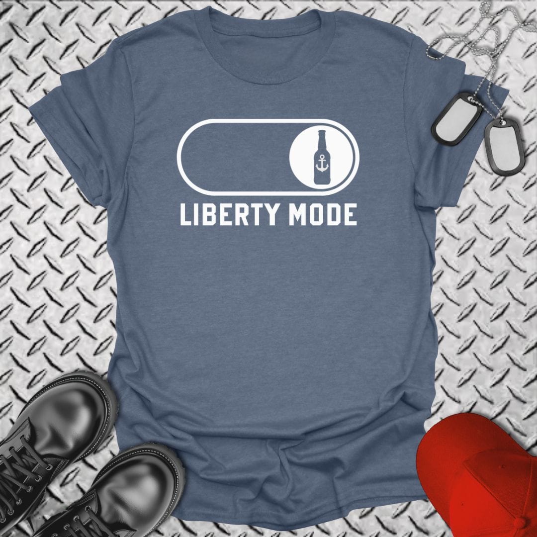 NavyHumor T-Shirt Heather Indigo / S Liberty Mode T-shirt
