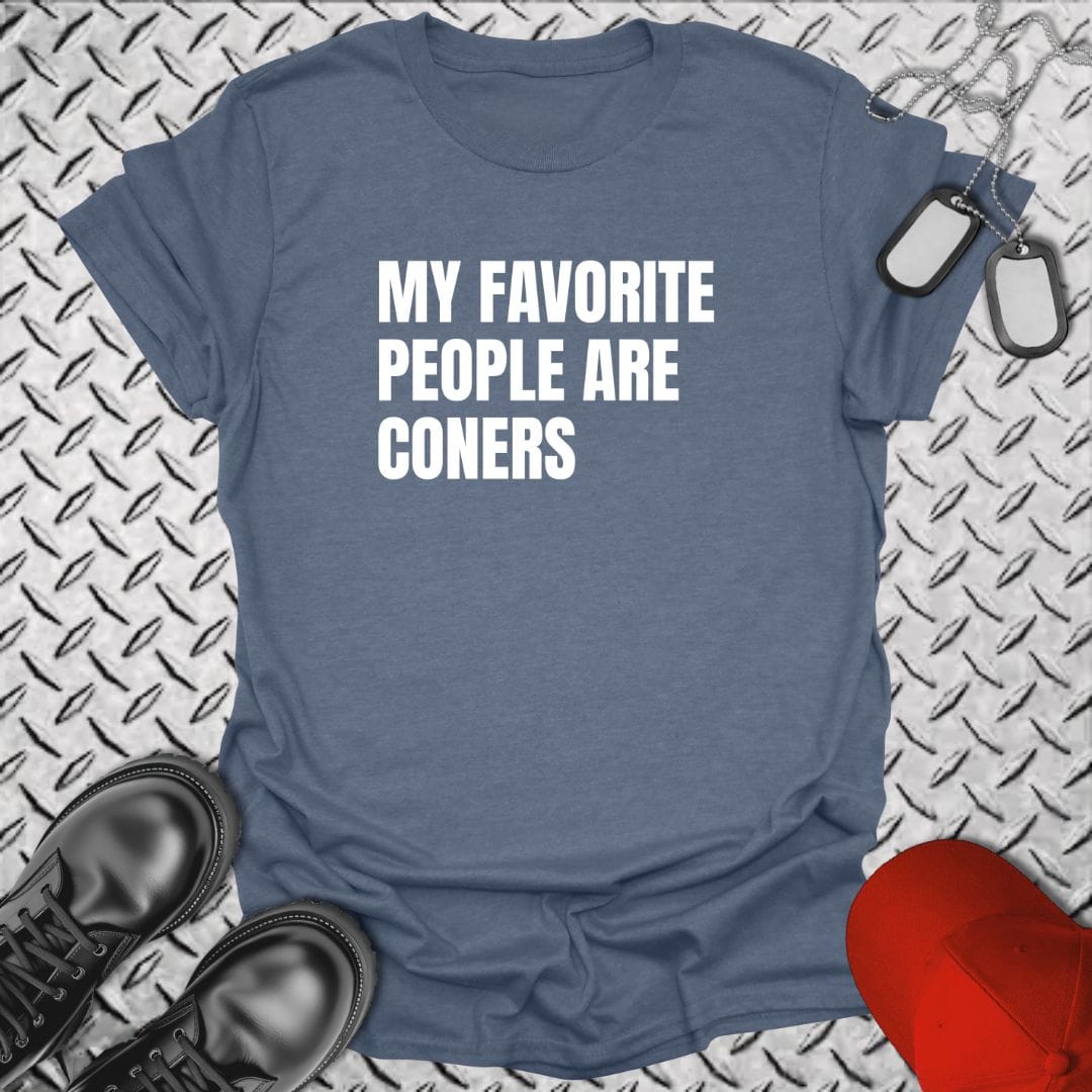 NavyHumor T-Shirt Heather Indigo / S My Favorite People Are Coners