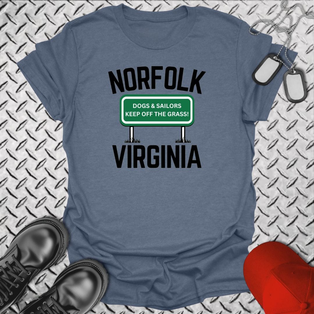 NavyHumor T-Shirt Heather Indigo / S Norfolk, Virginia  T-shirt