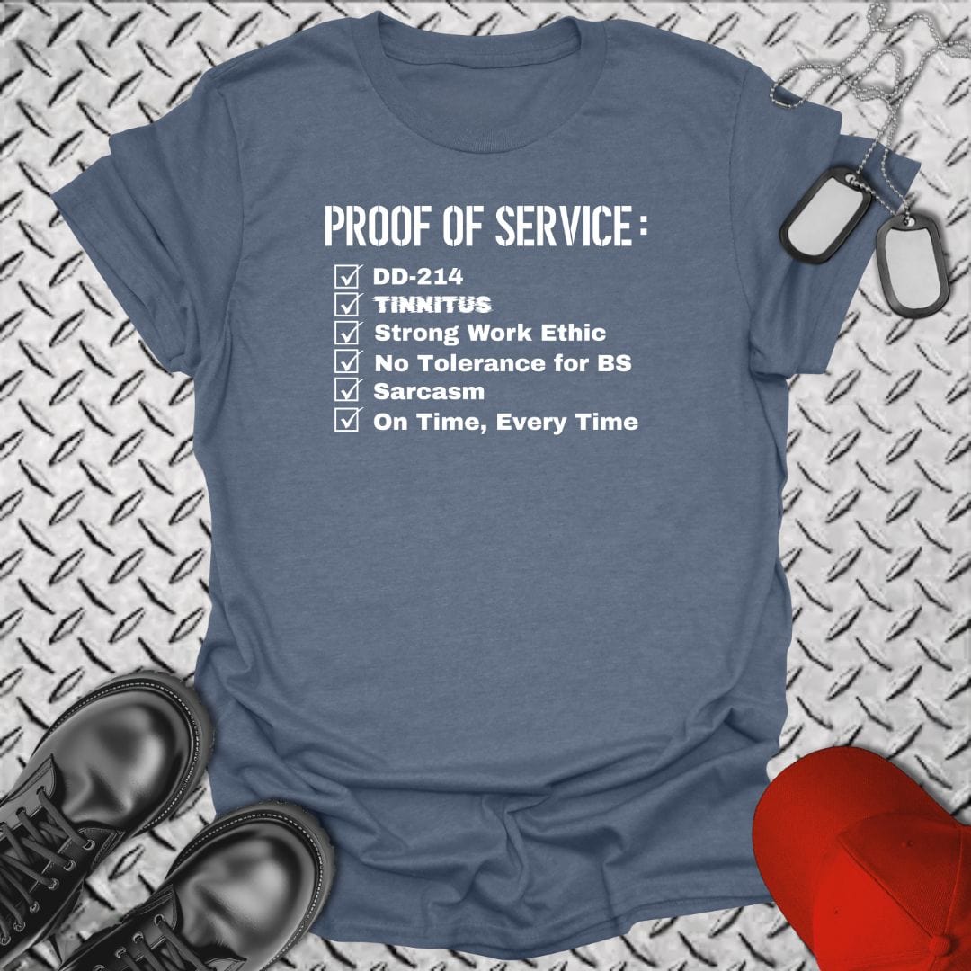 NavyHumor T-Shirt Heather Indigo / S Proof of Service Checklist T-shirt