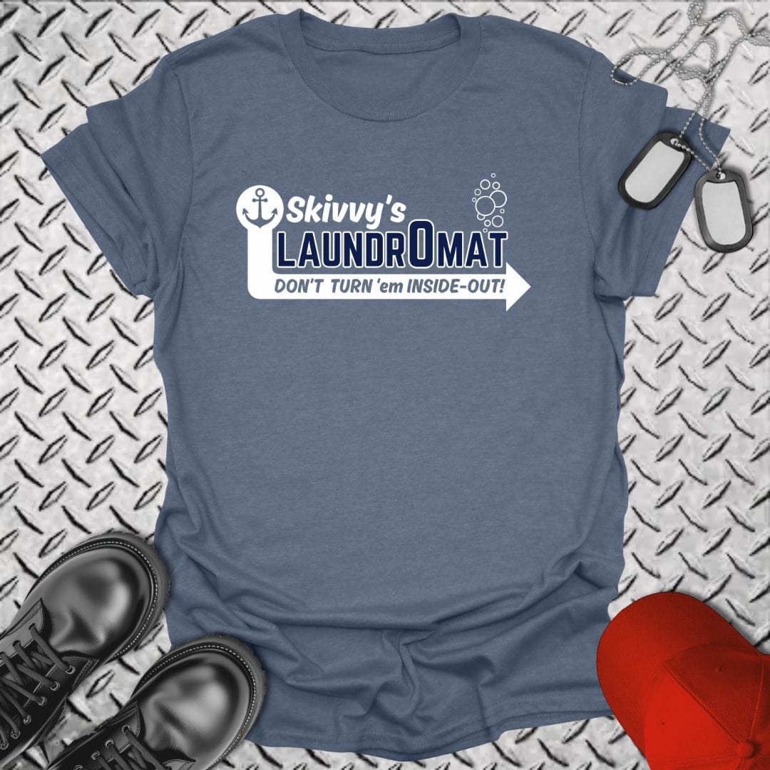 NavyHumor T-Shirt Heather Indigo / S Skivvy's Laundromat T-shirt