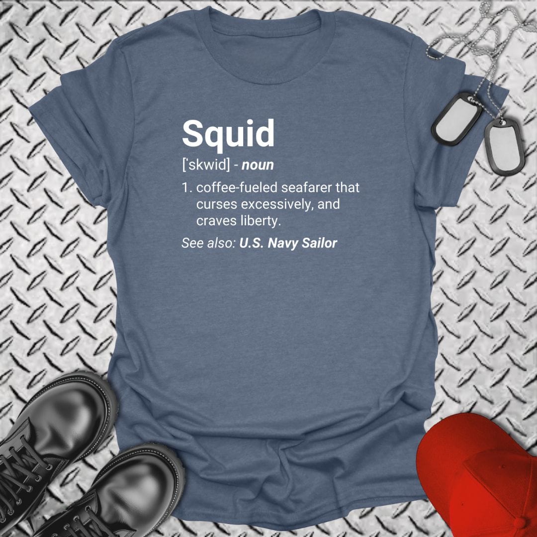 NavyHumor T-Shirt Heather Indigo / S Squid Definition T-shirt
