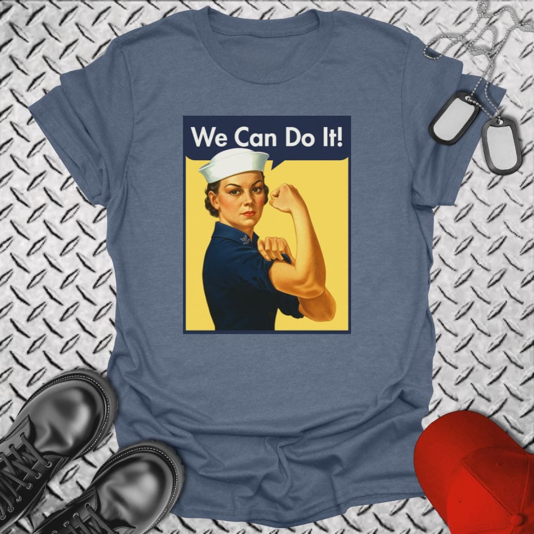 NavyHumor T-Shirt Heather Indigo / S We Can Do It T-shirt
