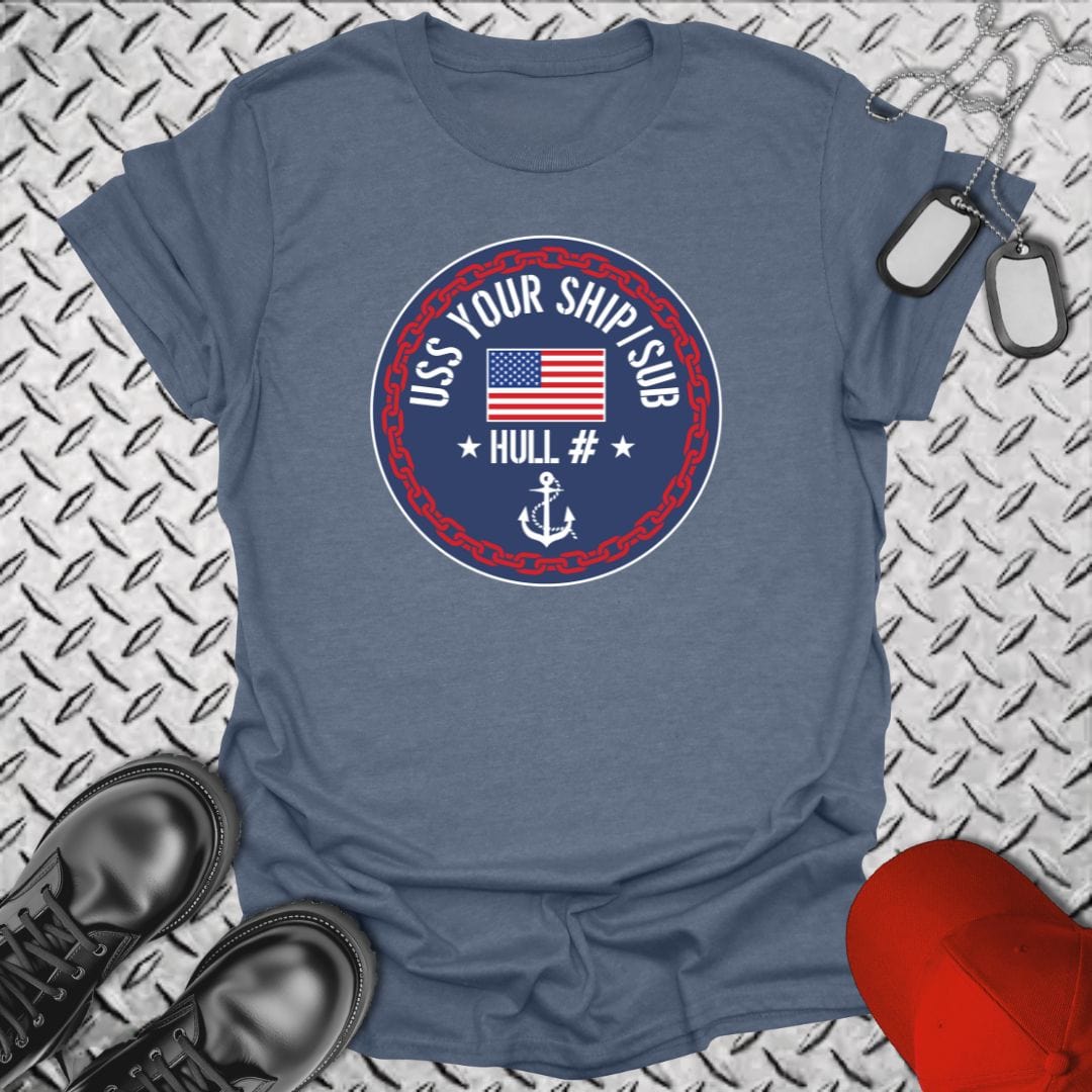 NavyHumor T-Shirt Heather Indigo / S "Your Command" Crest T-shirt