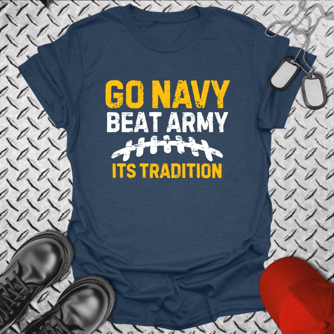 NavyHumor T-Shirt Heather Navy / S Go Navy - Distressed Tradition T-shirt