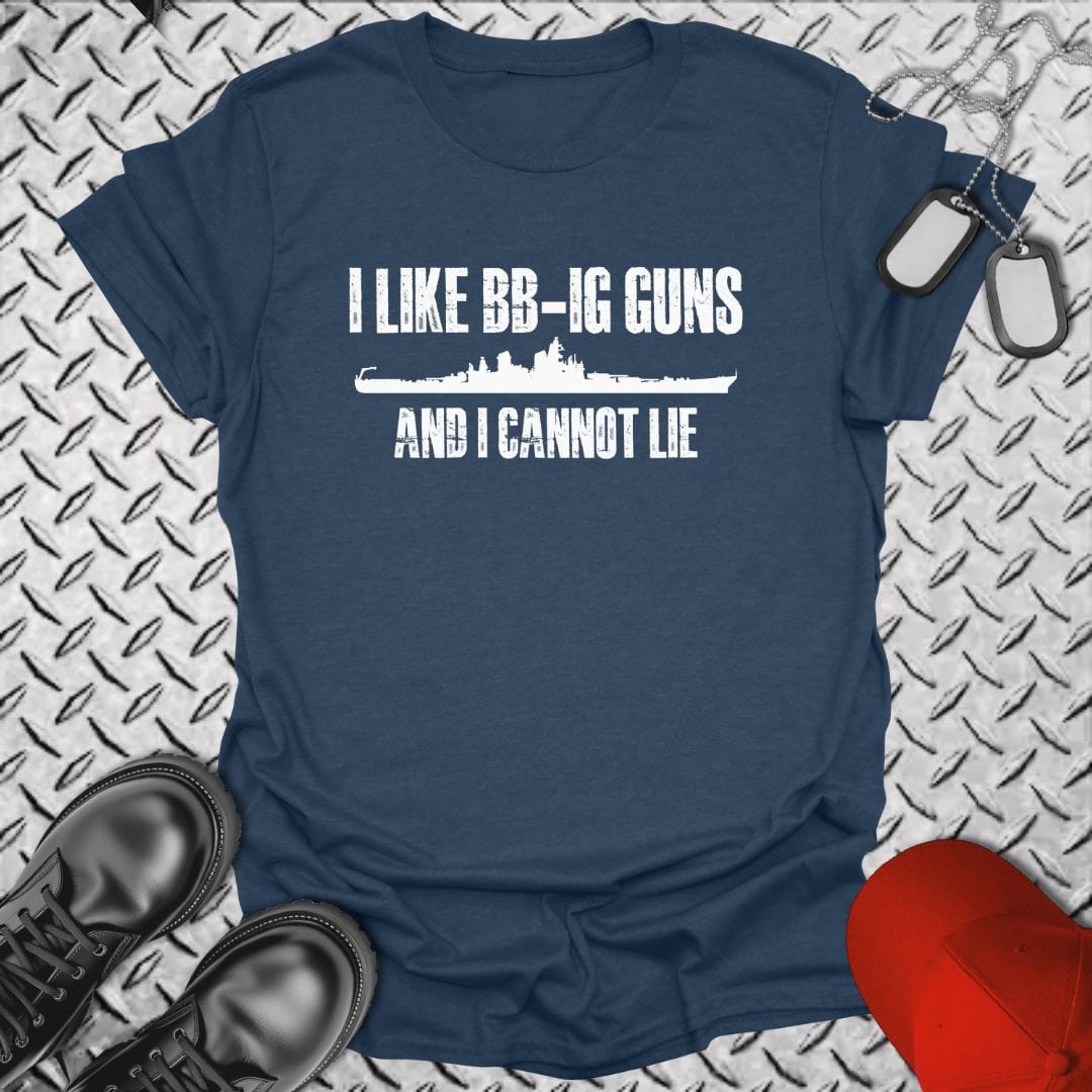 NavyHumor T-Shirt Heather Navy / S I Like BB-IG Guns T-shirt