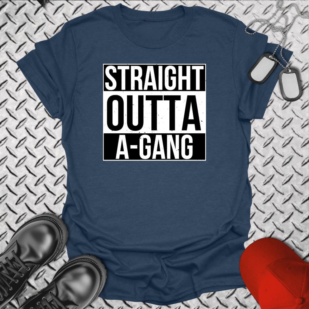 NavyHumor T-Shirt Heather Navy / S Straight Outta A-Gang T-shirt