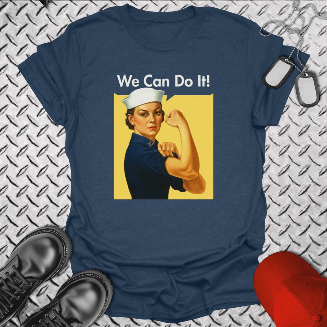 NavyHumor T-Shirt Heather Navy / S We Can Do It T-shirt