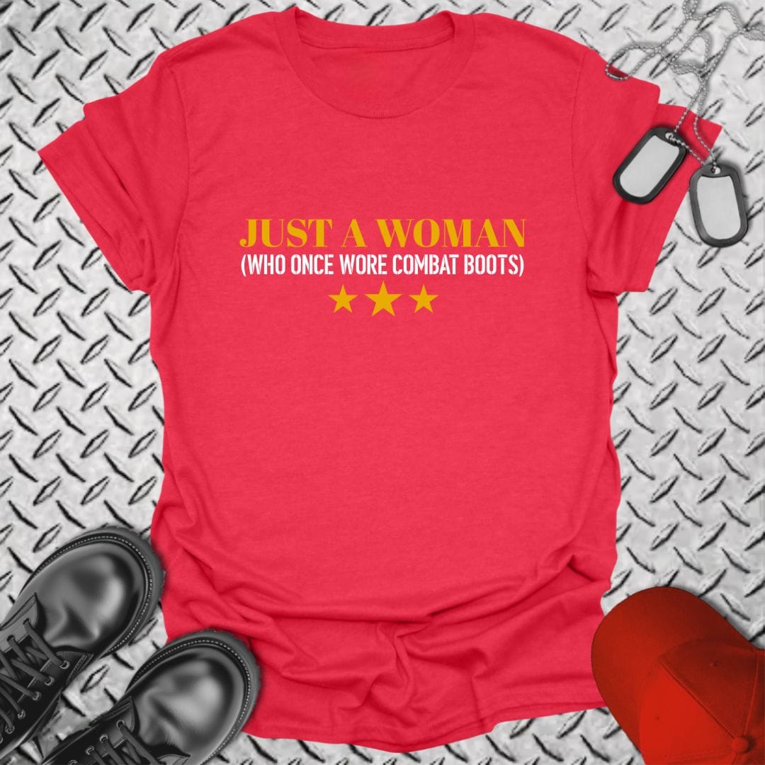 NavyHumor T-Shirt Heather Red / S Just A Woman T-shirt