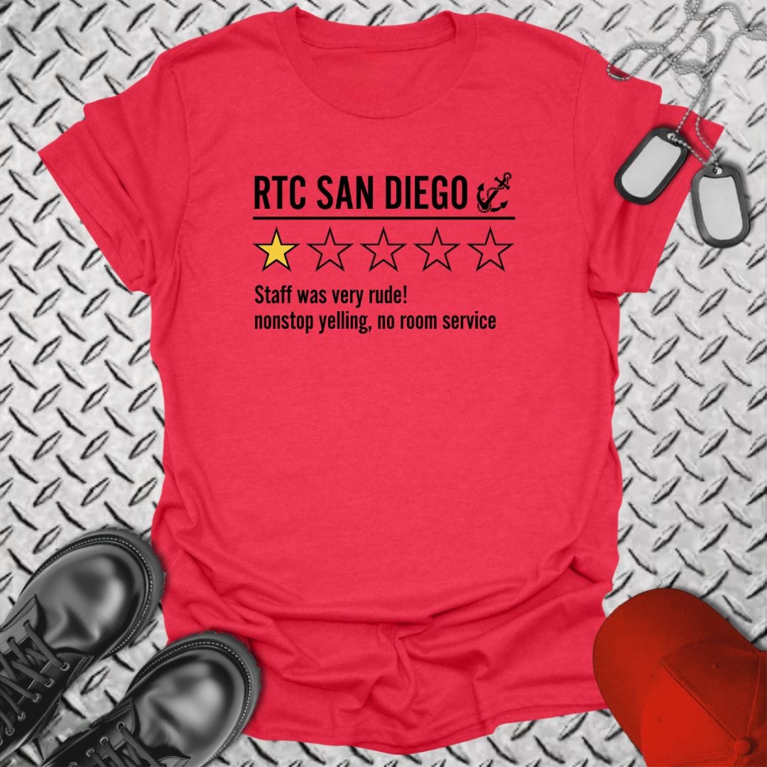 NavyHumor T-Shirt Heather Red / S RTC San Diego Review T-shirt