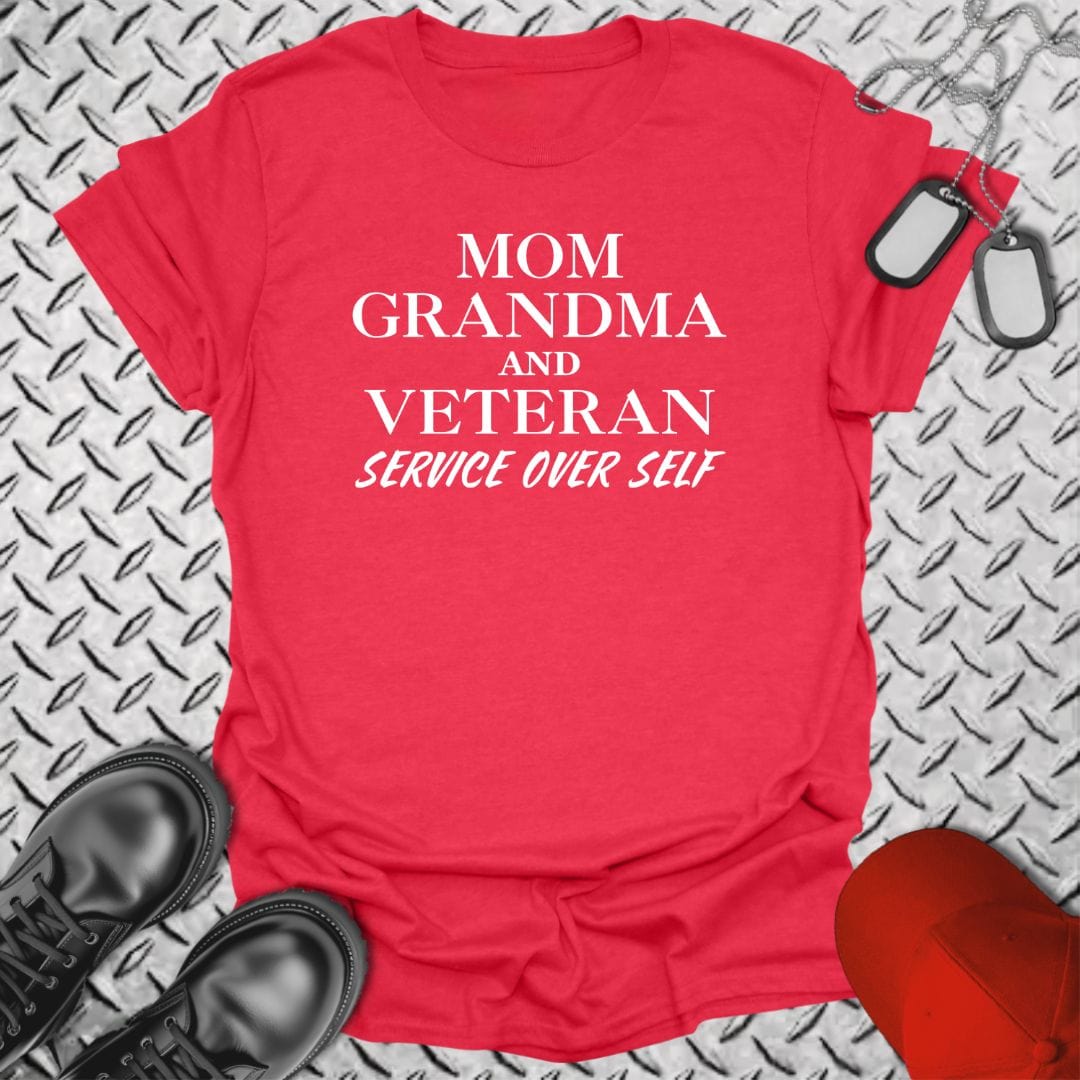 NavyHumor T-Shirt Heather Red / S Service Over Self Veteran T-shirt