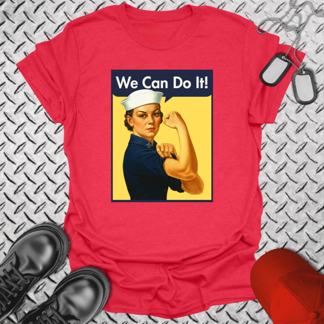 NavyHumor T-Shirt Heather Red / S We Can Do It T-shirt