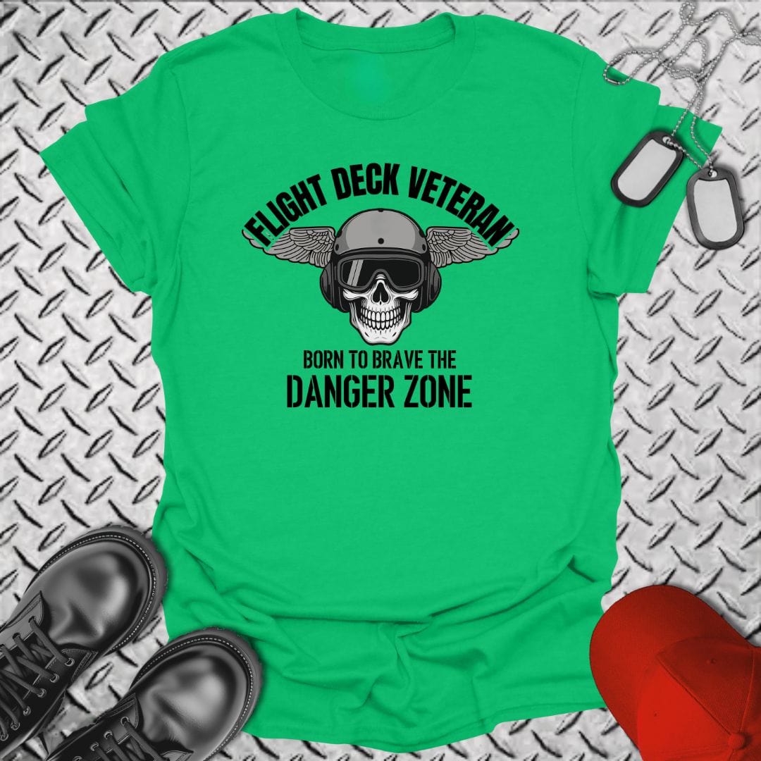 NavyHumor T-Shirt Irish Green / S Flight Deck Veteran - Danger Zone T-shirt