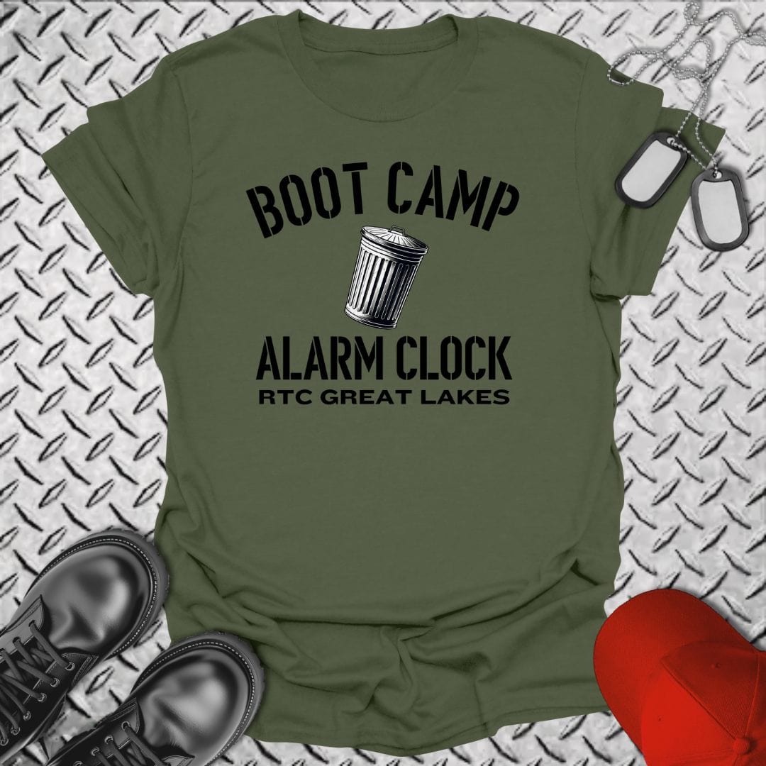 NavyHumor T-Shirt Military Green / S Boot Camp Alarm Clock - Great Lakes T-shirt