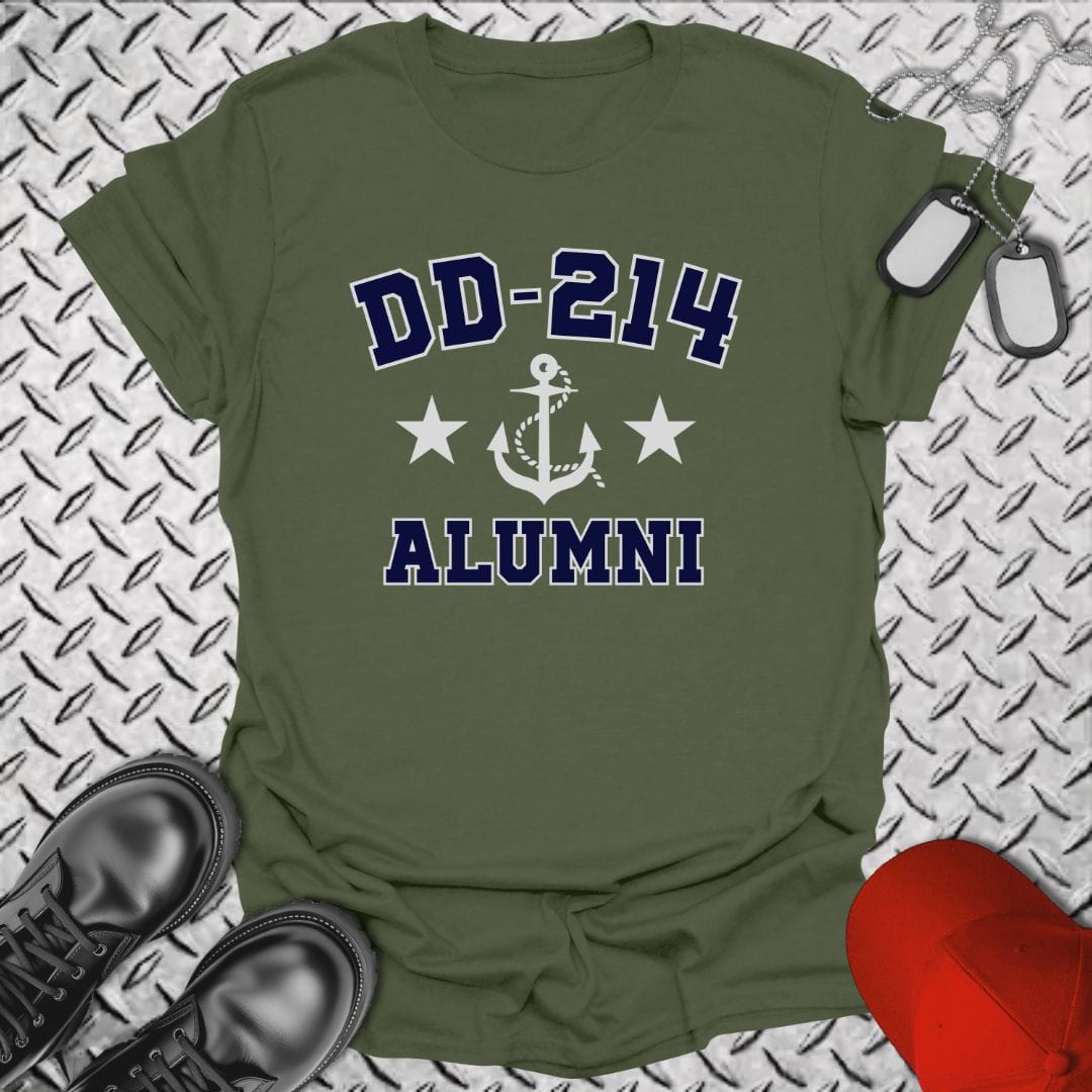 NavyHumor T-Shirt Military Green / S DD-214 Alumni T-shirt