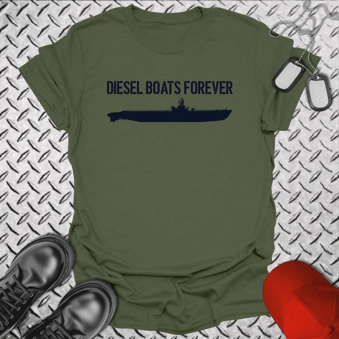 NavyHumor T-Shirt Military Green / S Diesel Boats Forever T-shirt