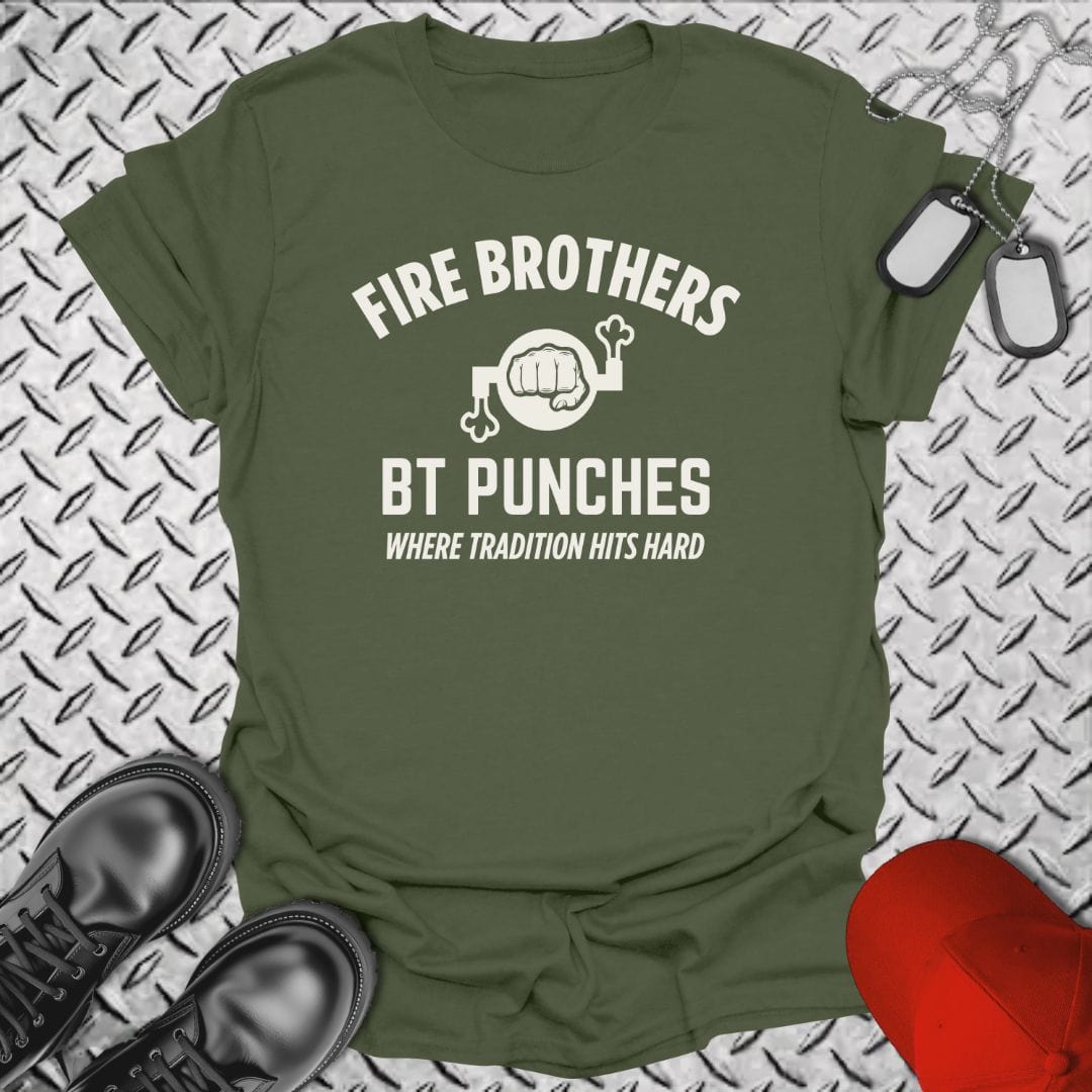 NavyHumor T-Shirt Military Green / S Fire Brothers BT Punch T-shirt