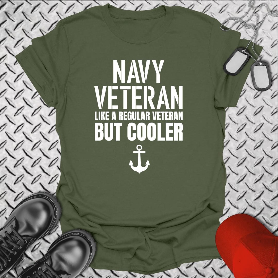 NavyHumor T-Shirt Military Green / S Navy Veteran - Cooler T-shirt