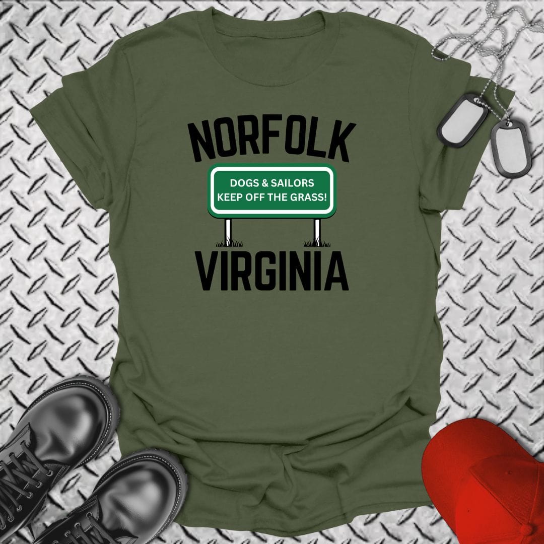 NavyHumor T-Shirt Military Green / S Norfolk, Virginia  T-shirt