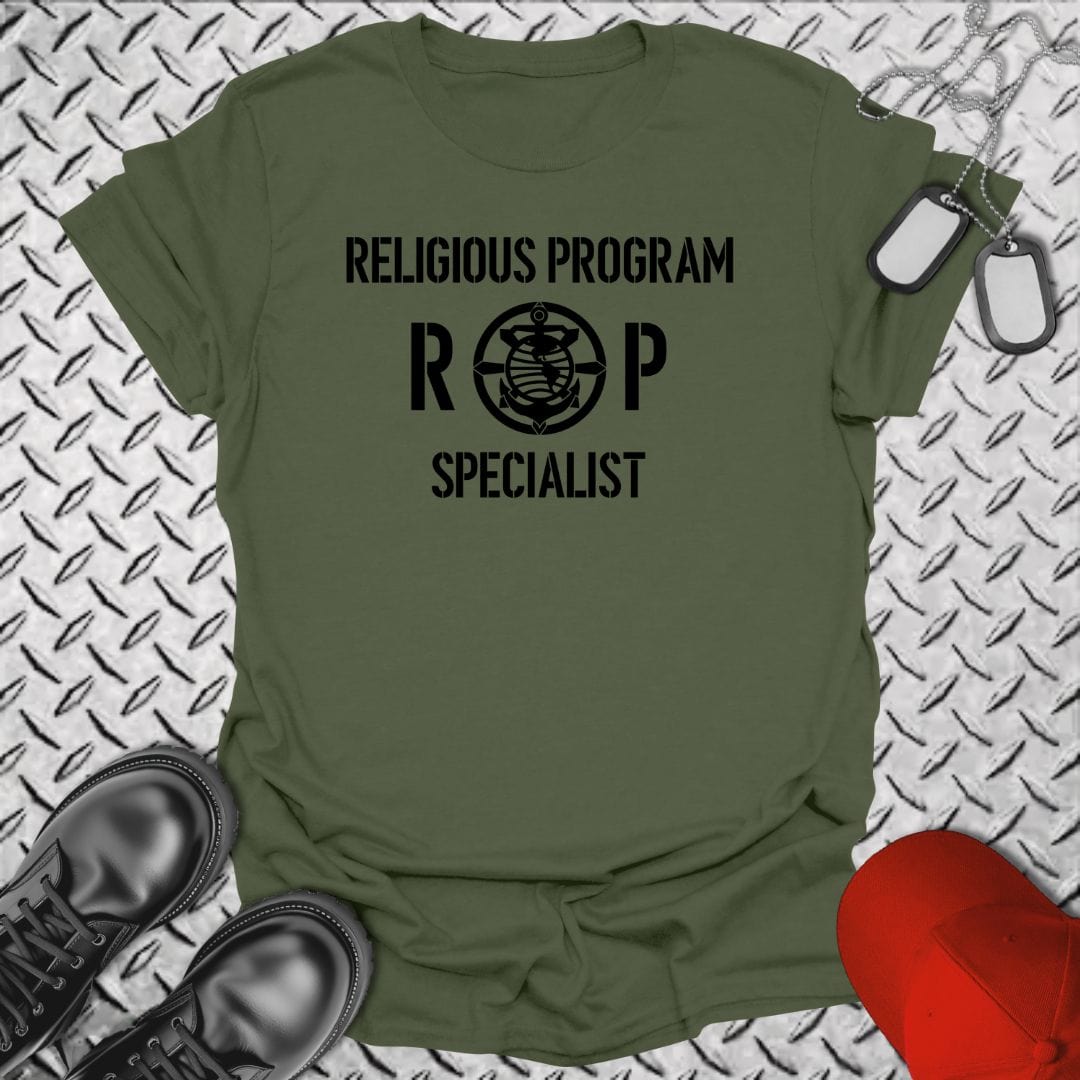 NavyHumor T-Shirt Military Green / S RP - Religious Program Specialist Insignia T-shirt