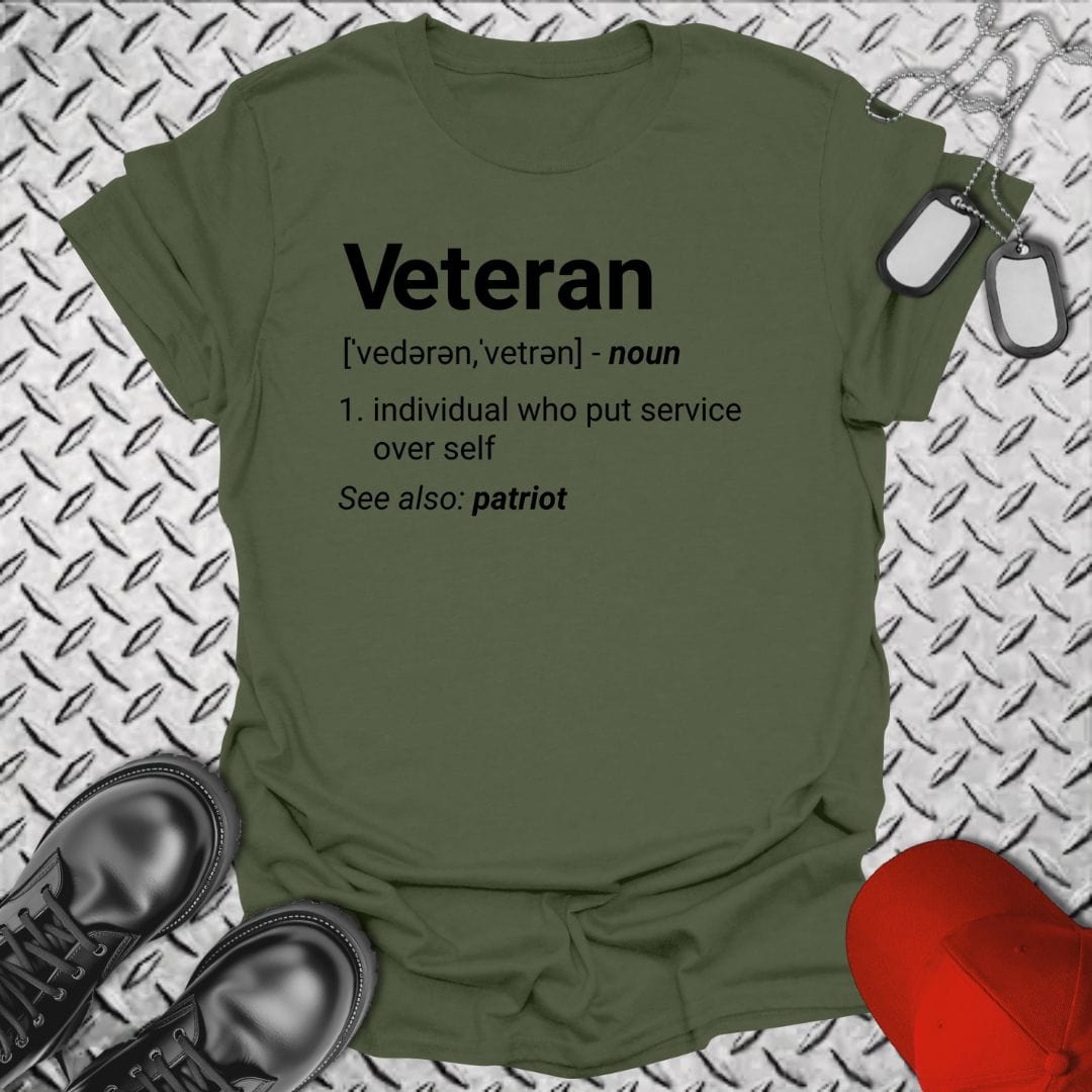 NavyHumor T-Shirt Military Green / S Veteran Definition T-shirt
