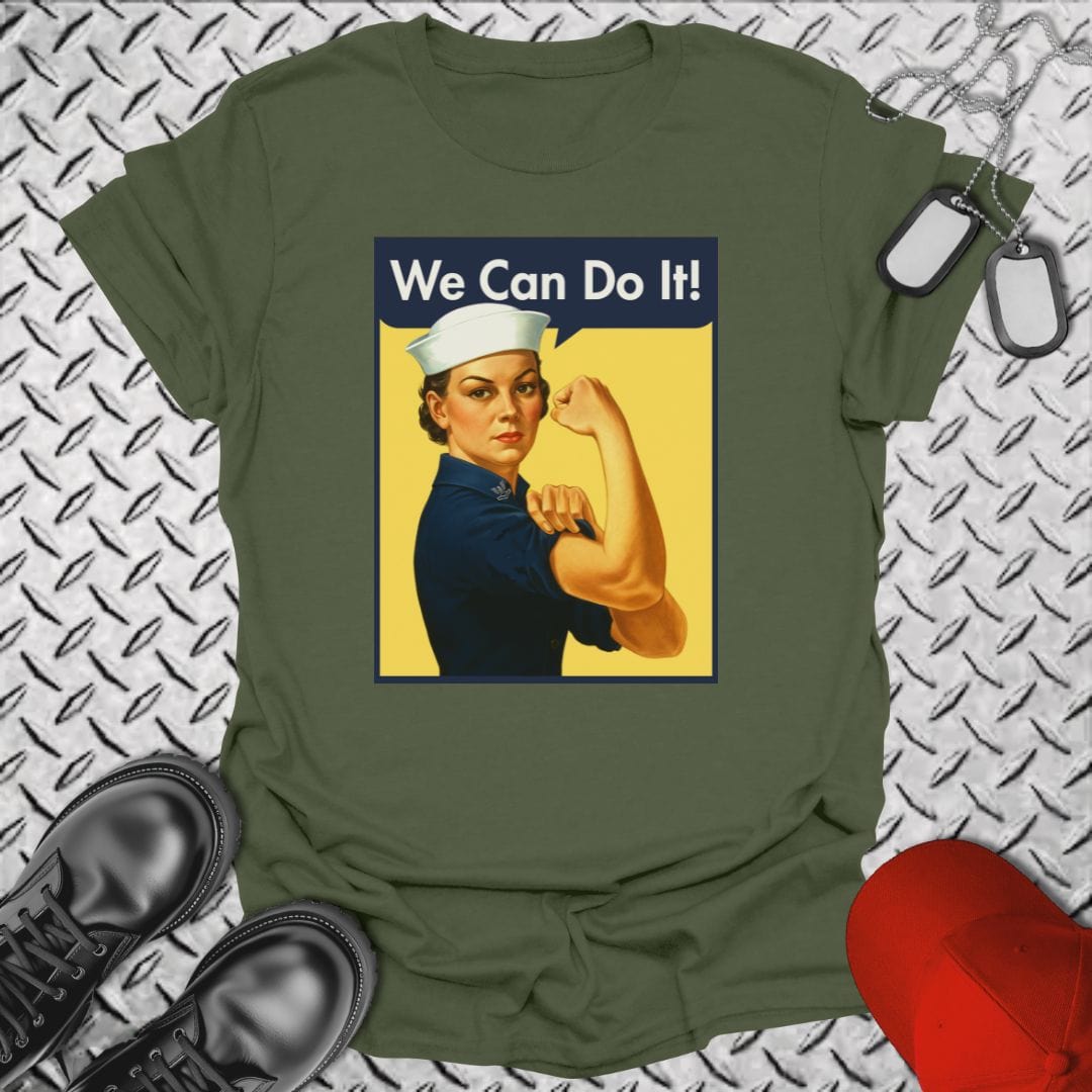 NavyHumor T-Shirt Military Green / S We Can Do It T-shirt