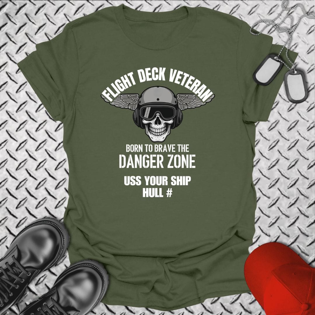 NavyHumor T-Shirt Military Green / S "Your Ship" Flight Deck Veteran T-shirt