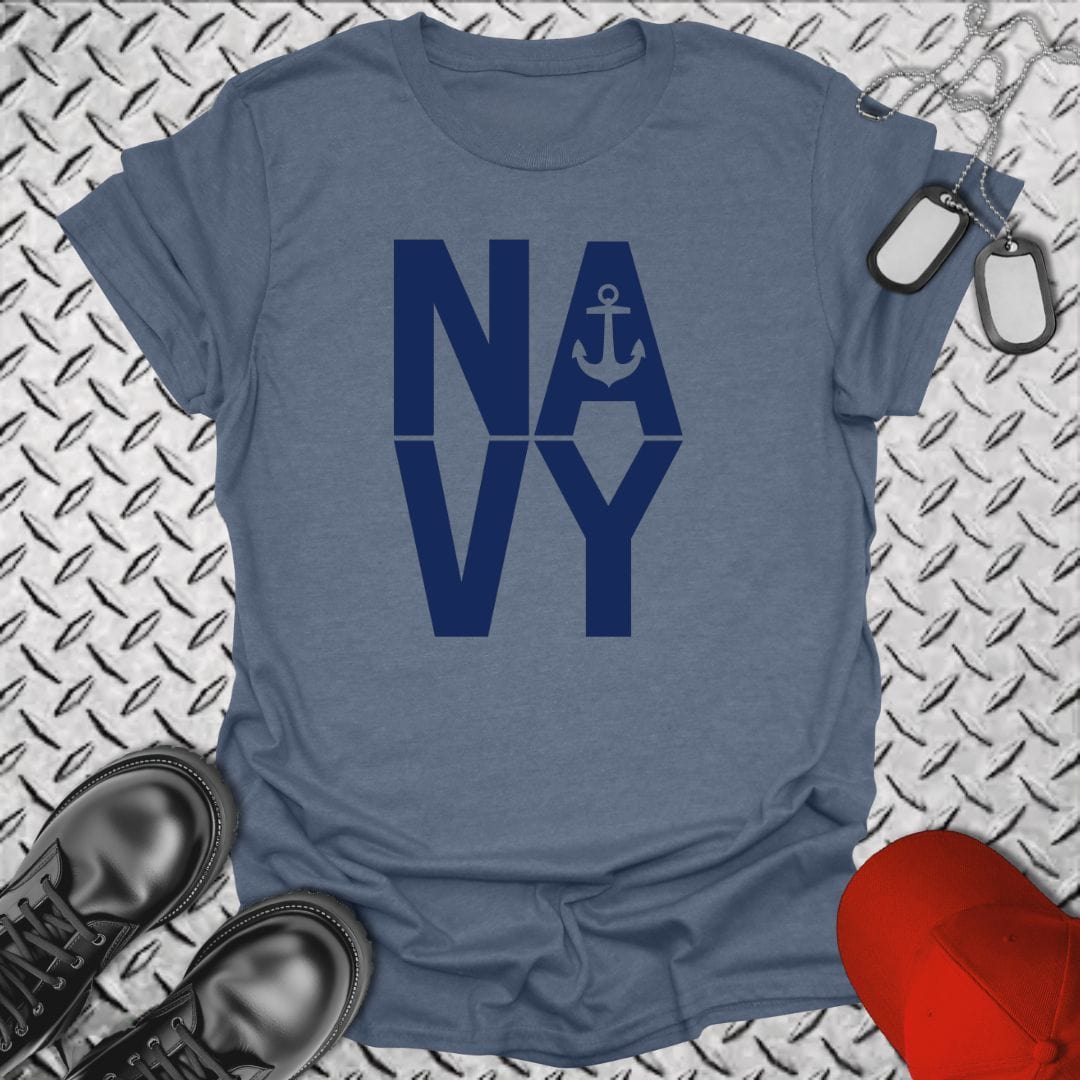 NavyHumor T-Shirt Navy - Bold Block T-shirt